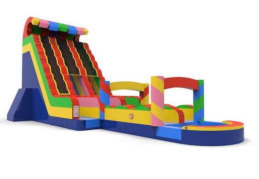 Order an inflatable waterslide D22 in all colors for both young and old. Inflatable commercial waterslides online for sale at JB Inflatables America