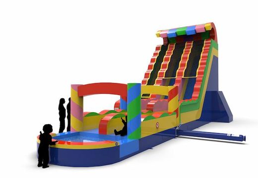 Buy an inflatable waterslide D22 in all colors for both young and old. Order inflatable commercial waterslides online at JB Inflatables America