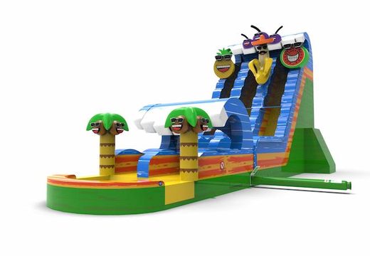 Order unique inflatable waterslide D22 in theme caribbean for both young and old. Buy inflatable reclame waterslides online at JB Inflatables America