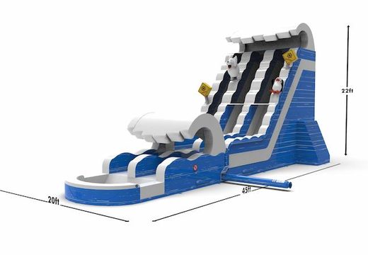 Inflatable waterslide D22 in theme winter edition for both young and old for sale. Buy inflatable reclame waterslides online at JB Inflatables America  