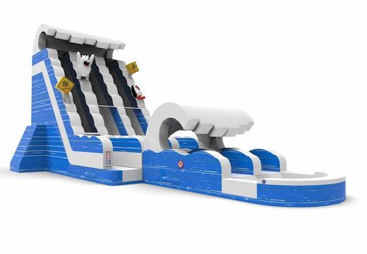 An inflatable waterslide D22 in theme winter edition for both young and old for sale. Order inflatable waterslides online at JB Inflatables America