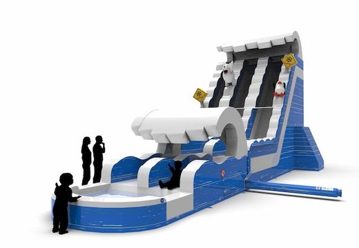 Get an inflatable waterslide D22 in theme winter edition for both young and old. Order inflatable waterslides online at JB Inflatables America