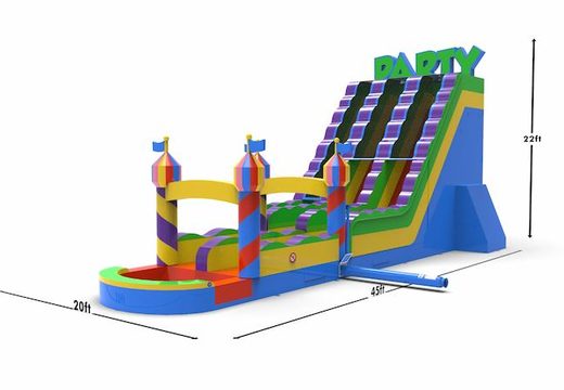 An inflatable waterslide D22 in theme party for both young and old for sale. Order inflatable waterslides online at JB Inflatables America
