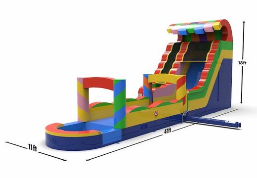 An inflatable waterslide S18 in all colors for both young and old for sale. Buy inflatable waterslides online at JB Inflatables America