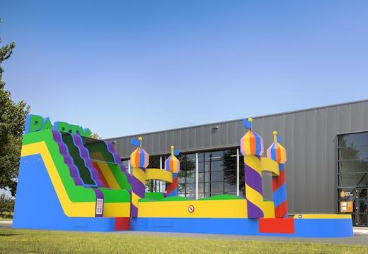 An inflatable waterslide S18 in theme party for both young and old for sale. Order inflatable waterslides online at JB Inflatables America