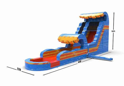 Get an inflatable waterslide S18 in theme waterfall for both young and old. Order inflatable waterslides online at JB Inflatables America