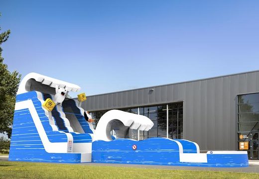 Inflatable waterslide S18 in theme winter edition for both young and old for sale. Buy inflatable reclame waterslides online at JB Inflatables America  