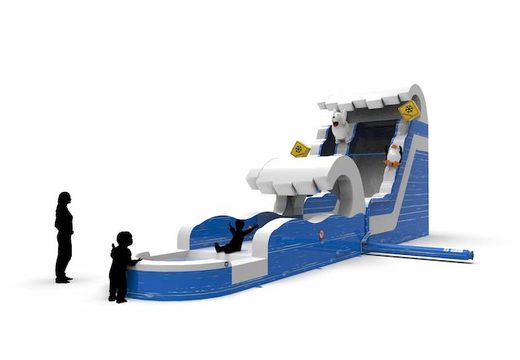 An inflatable waterslide S18 in theme winter edition for both young and old for sale. Order inflatable waterslides online at JB Inflatables America