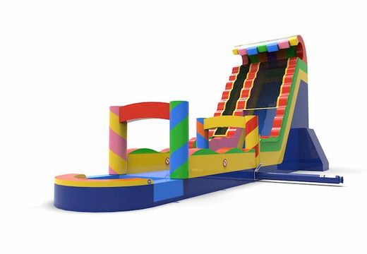 Order an inflatable waterslide S22 in all colors for both young and old. Inflatable commercial waterslides online for sale at JB Inflatables America