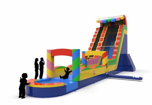Get an inflatable waterslide S22 in all colors for both young and old. Order inflatable manufactured waterslides online at JB Inflatables America