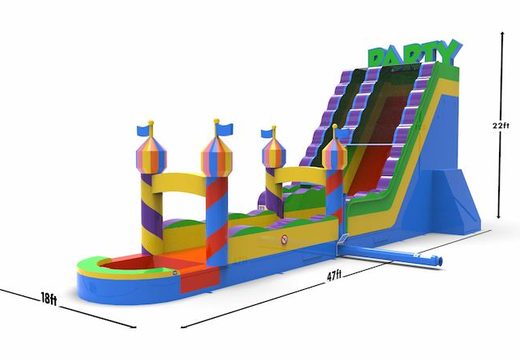 An inflatable waterslide S22 in theme party for both young and old for sale. Order inflatable waterslides online at JB Inflatables America