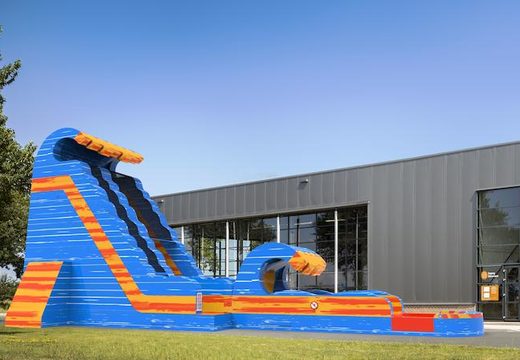 Inflatable waterslide S22 in theme waterfall for both young and old for sale. Buy inflatable reclame waterslides online at JB Inflatables America  