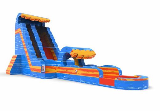An inflatable waterslide S22 in theme waterfall for both young and old for sale. Order inflatable waterslides online at JB Inflatables America