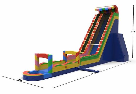 Order unique inflatable waterslide S30 in all colors for both young and old. Buy inflatable reclame waterslides online at JB Inflatables America