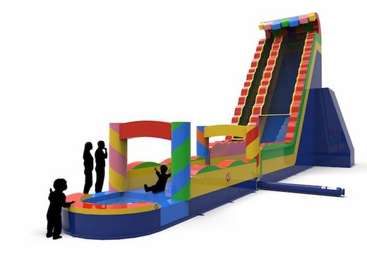 Buy an inflatable waterslide S30 in all colors for both young and old. Order inflatable commercial waterslides online at JB Inflatables America