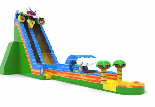 An inflatable waterslide S30 in theme caribbean for both young and old for sale. Order inflatable waterslides online at JB Inflatables America