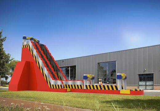 Order an inflatable waterslide S30 in high voltage theme for both young and old. Inflatable commercial waterslides online for sale at JB Inflatables America