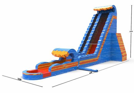 Unique inflatable waterslide S30 in theme waterfall for both young and old for sale. Buy inflatable reclame waterslides online at JB Inflatables America