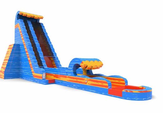 Buy an inflatable waterslide S30 in waterfall theme for both young and old. Order inflatable commercial waterslides online at JB Inflatables America