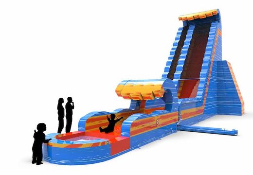 An inflatable waterslide S30 in theme waterfall for both young and old for sale. Order inflatable waterslides online at JB Inflatables America