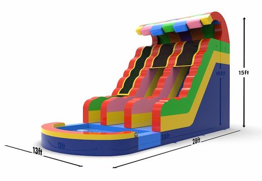 Order unique inflatable waterslide D18 in all colors for both young and old. Buy inflatable reclame waterslides online at JB Inflatables America