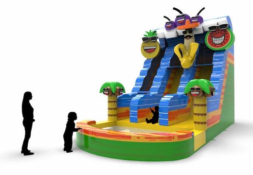 Get an inflatable waterslide D18 in theme caribbean for both young and old. Order inflatable waterslides online at JB Inflatables America