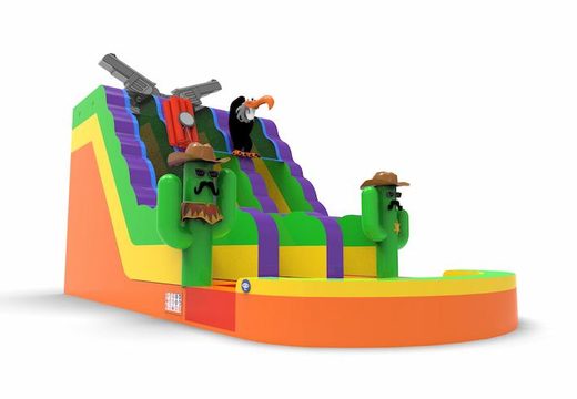 Get an inflatable waterslide D18 in theme Texas for both young and old. Order inflatable waterslides online at JB Inflatables America