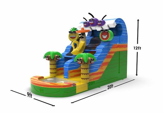 Order unique inflatable waterslide S12 in theme caribbean for both young and old. Buy inflatable reclame waterslides online at JB Inflatables America  