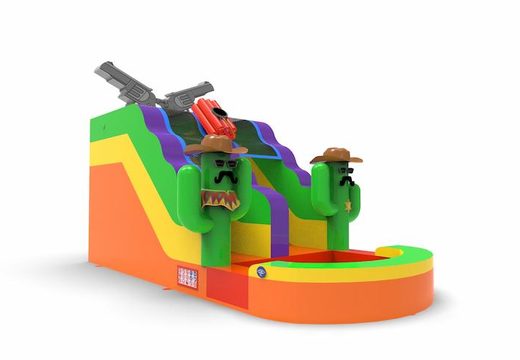 Order an inflatable waterslide S12 in Texas theme for both young and old. Inflatable commercial waterslides online for sale at JB Inflatables America