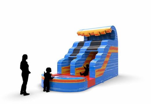 Unique inflatable waterslide S12 in theme waterfall for both young and old for sale. Buy inflatable reclame waterslides online at JB Inflatables America  