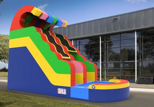 Buy an inflatable waterslide S15 in all colors for both young and old. Order inflatable manufactured waterslides online at JB Inflatables America