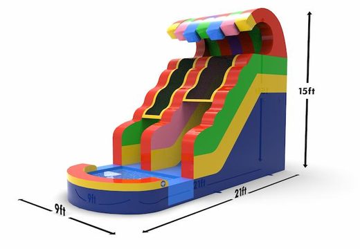 Order unique inflatable waterslide S15 in all colors for both young and old. Buy inflatable reclame waterslides online at JB Inflatables America