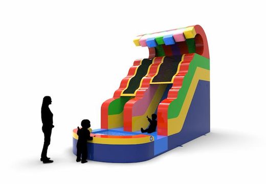 Buy an inflatable waterslide S15 in all colors for both young and old. Order inflatable commercial waterslides online at JB Inflatables America