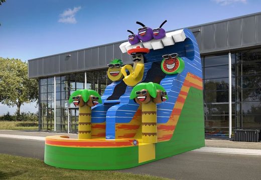 Order unique inflatable waterslide S15 in theme caribbean for both young and old. Buy inflatable reclame waterslides online at JB Inflatables America