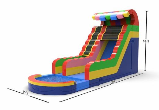 Order unique inflatable waterslide S18 in all colors for both young and old. Buy inflatable reclame waterslides online at JB Inflatables America