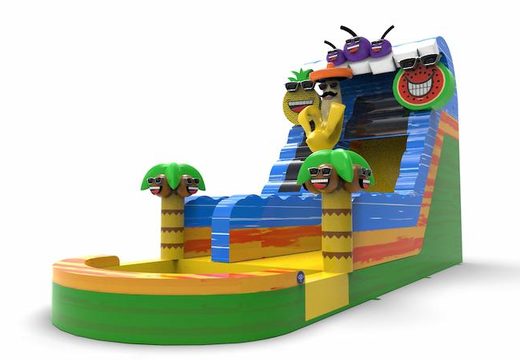 Unique inflatable waterslide S18 in theme caribbean for both young and old for sale. Buy inflatable reclame waterslides online at JB Inflatables America  