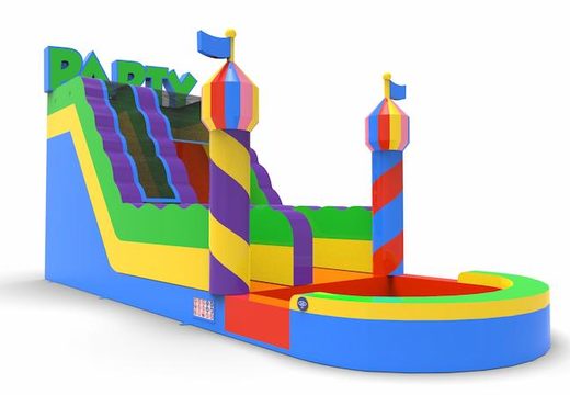 Order an inflatable waterslide S18 in party theme for both young and old. Inflatable commercial waterslides online for sale at JB Inflatables America