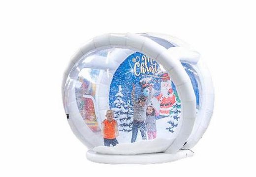 Order a unique airtight inflatable snow globe XL for both young and old. Buy inflatable winter attractions online now at JB Inflatables America