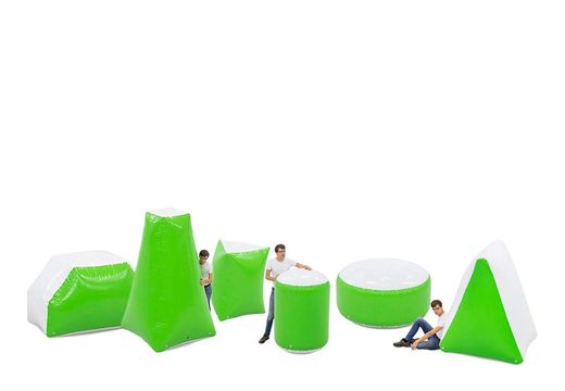 Order an inflatable green battle obstacle set of 6 pieces for both young and old. Buy inflatable battle obstacle sets online now at JB Inflatables America
