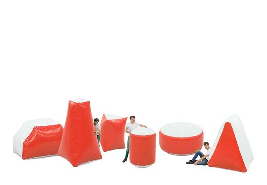 Order unique inflatable red battle obstacle set of 6 pieces for both young and old. Buy inflatable battle obstacle sets online now at JB Inflatables America
