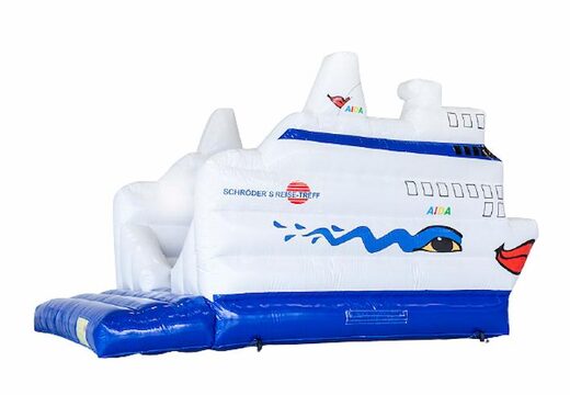 Order custom inflatable Schröder Reise cruise ship bouncy castles at JB Promotions America; specialist in inflatable promotional advertising items such as custom bouncy castles