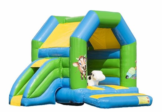 Buy Midi multifun inflatable bouncer with slide in farm theme