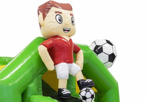 Order slide combo inflatable inflatable bouncer with soccer theme in green for children