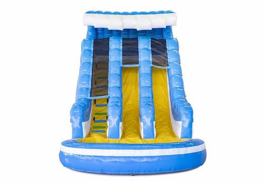 Large inflatable slide in blue and yellow for sale for children