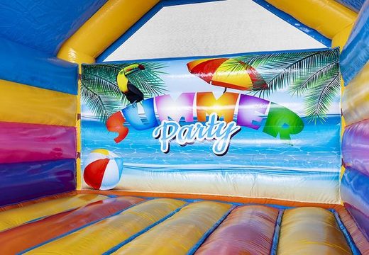 Order inflatable bouncy castle summer party theme with festive objects for children