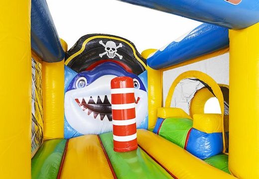pirate themed compact inflatable bouncer for kids for sale