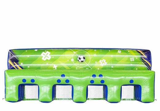 Buy an inflatable football shuffleboard wall in green with blue for children