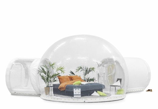 Inflatable globe for sale with a closed tunnel and transparent entrance