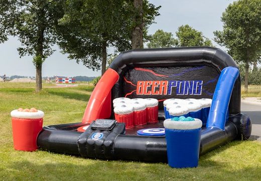 Buy inflatable beer pong game with interactive spots to throw for children and adults