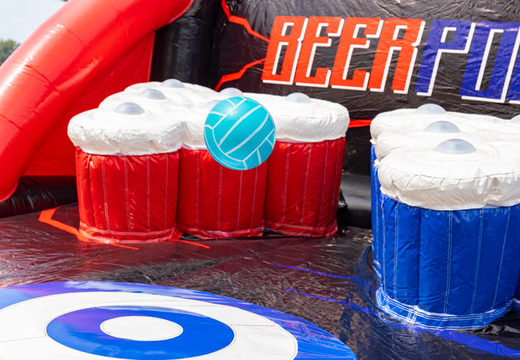 Inflatable beer pong game with interactive spots to play against each other for sale for children and adults